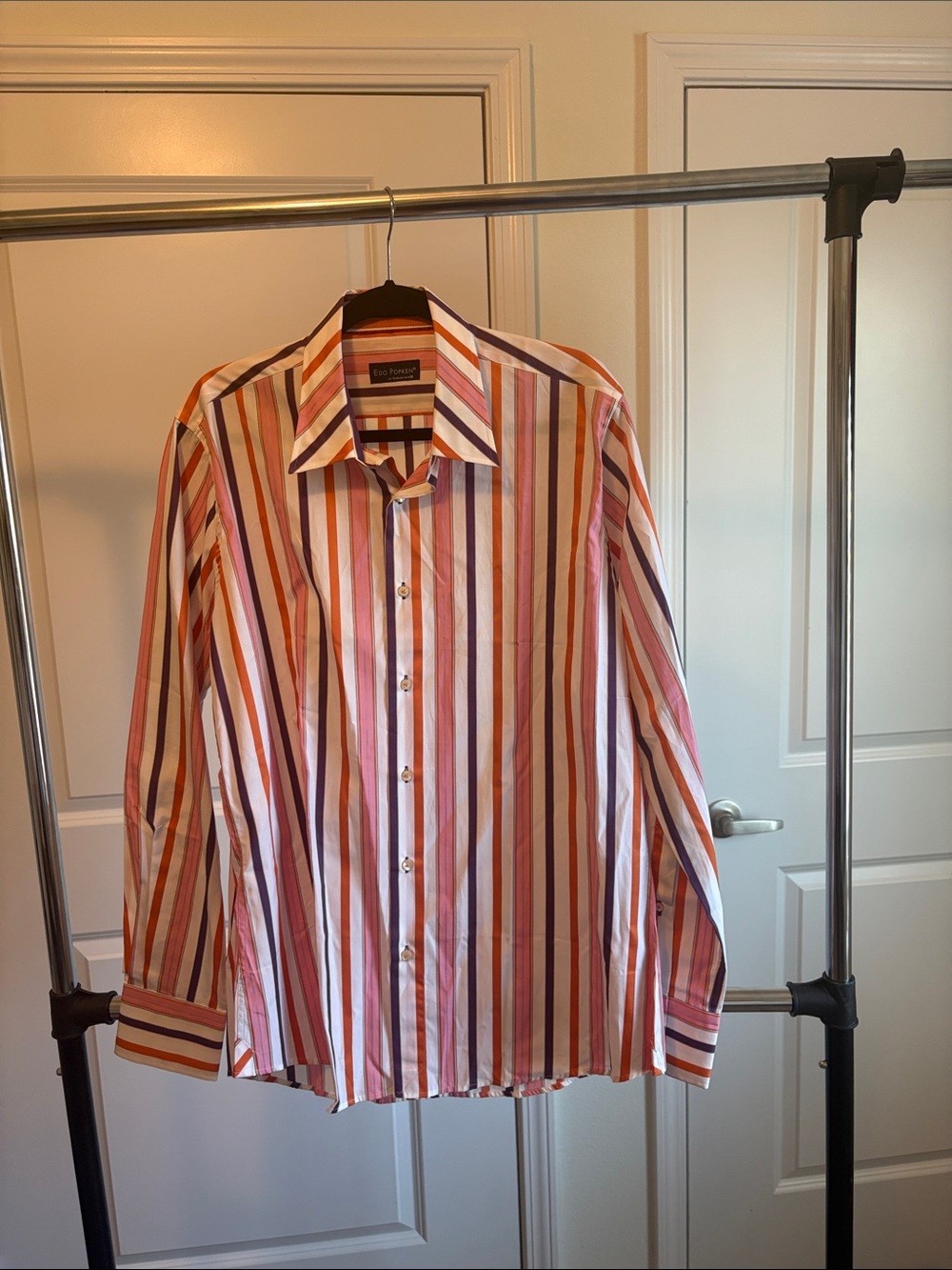 Striped Long-Sleeve Men’s Dress Shirt - Multicolor